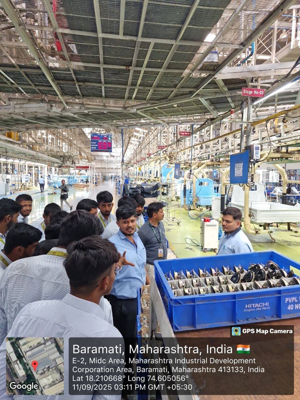  industrial visit of electrical engineering student at p i g o private limited Baramati