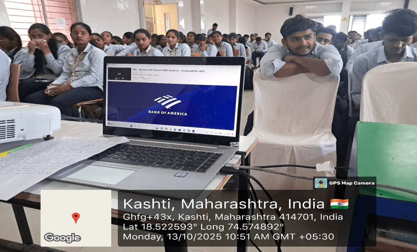 Expert Lecture (Webinar) on Employability & Professional Skills by Bank of America in association with Edunet Foundation.