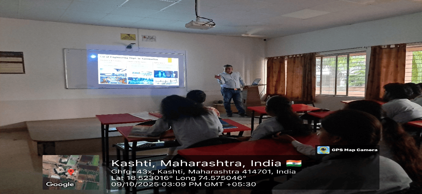 Guest Lecture on Automation in Industry & Correlation with Core Subjects by Mr. Aniket Patil & Mrs.Poonam Patil From Supa 