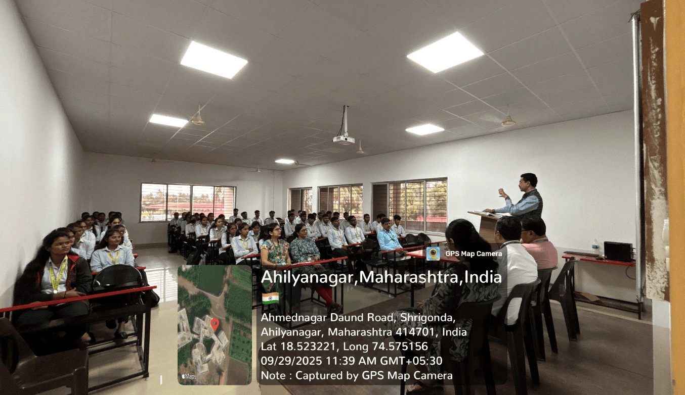 Guest Lecture on Right to Information Day by Dr. Sanjiv L. Kadam –Patil Principalat PRIKRm lw College , Kashti