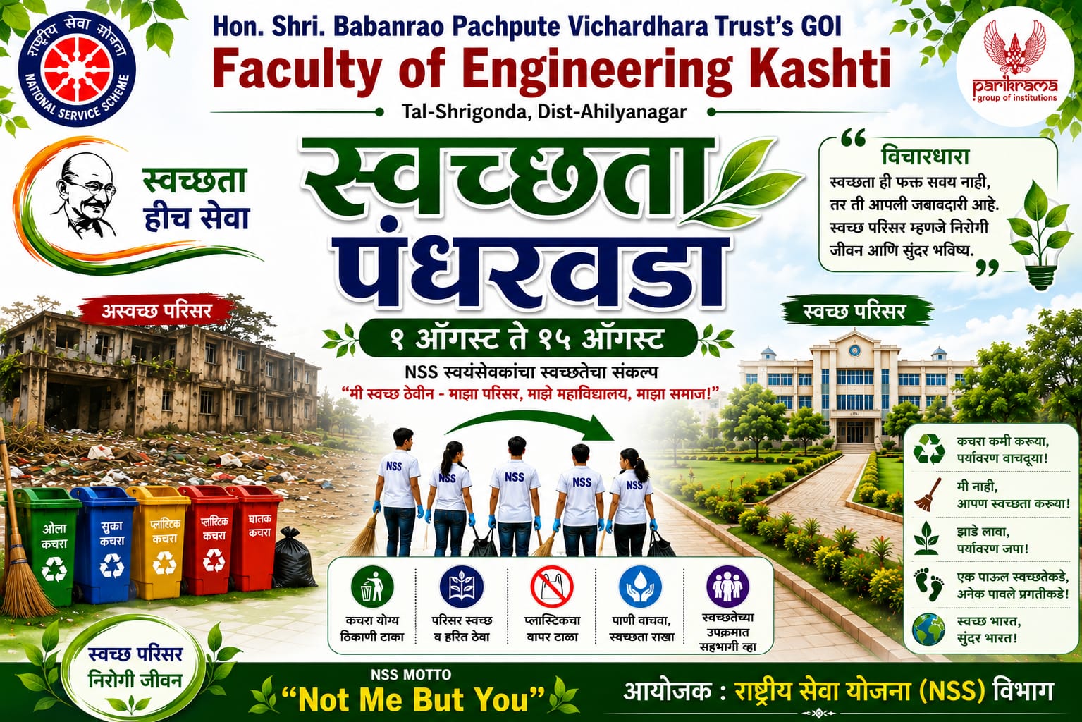 NSS activities 1st Aug to 15th Aug